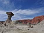 O 'Cogumelo', formação rochosa no Parque Provincial Ischigualasto, na Argentina